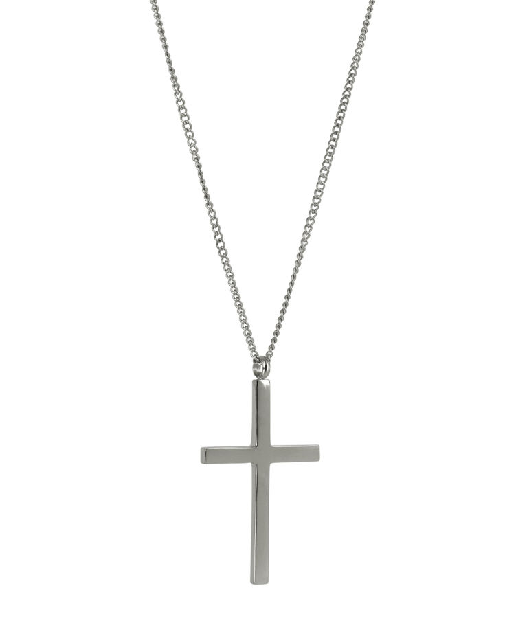 Stålhalsband Cross Long