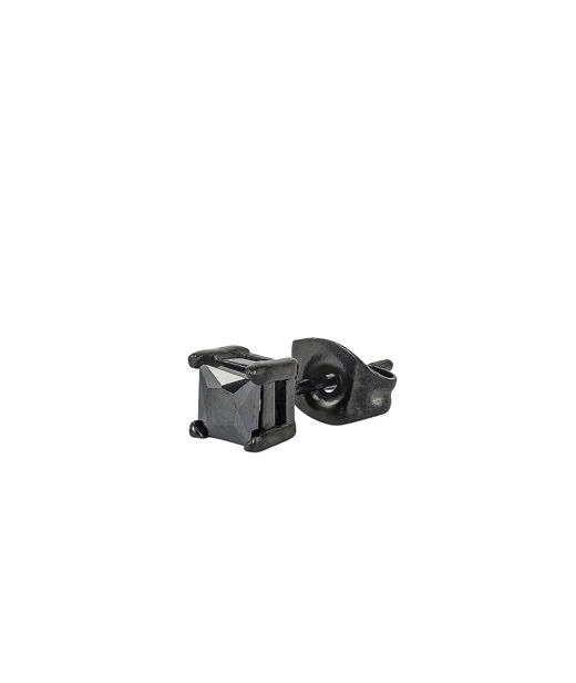 Stålörhänge Kim 4mm Black/black
