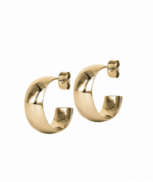 Stålörhänge Klara Wide 20mm gold
