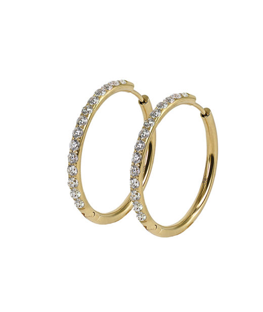 Stålörhänge Lucy 30mm gold