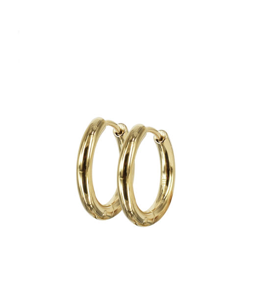 Stålörhänge Lucy Plain 17mm gold