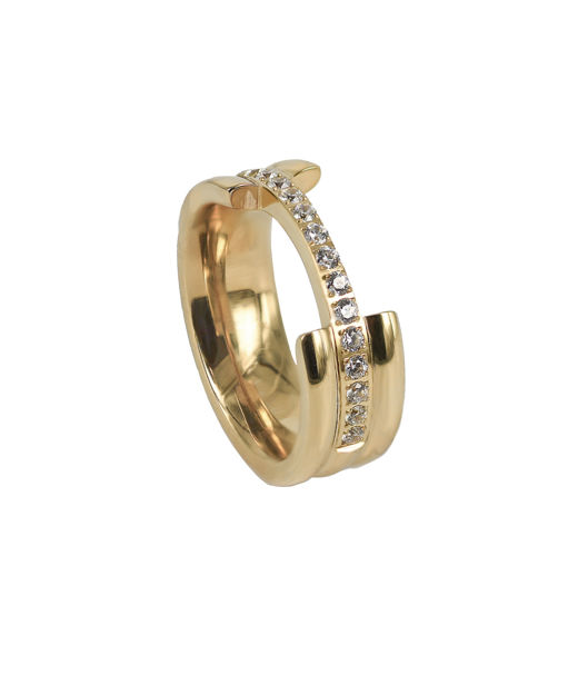 Stålring Lucy Wide S gold