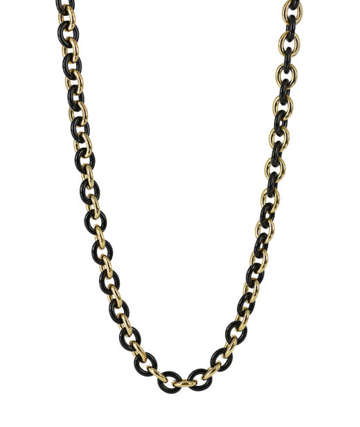 Stålhalsband Ruby Black Gold