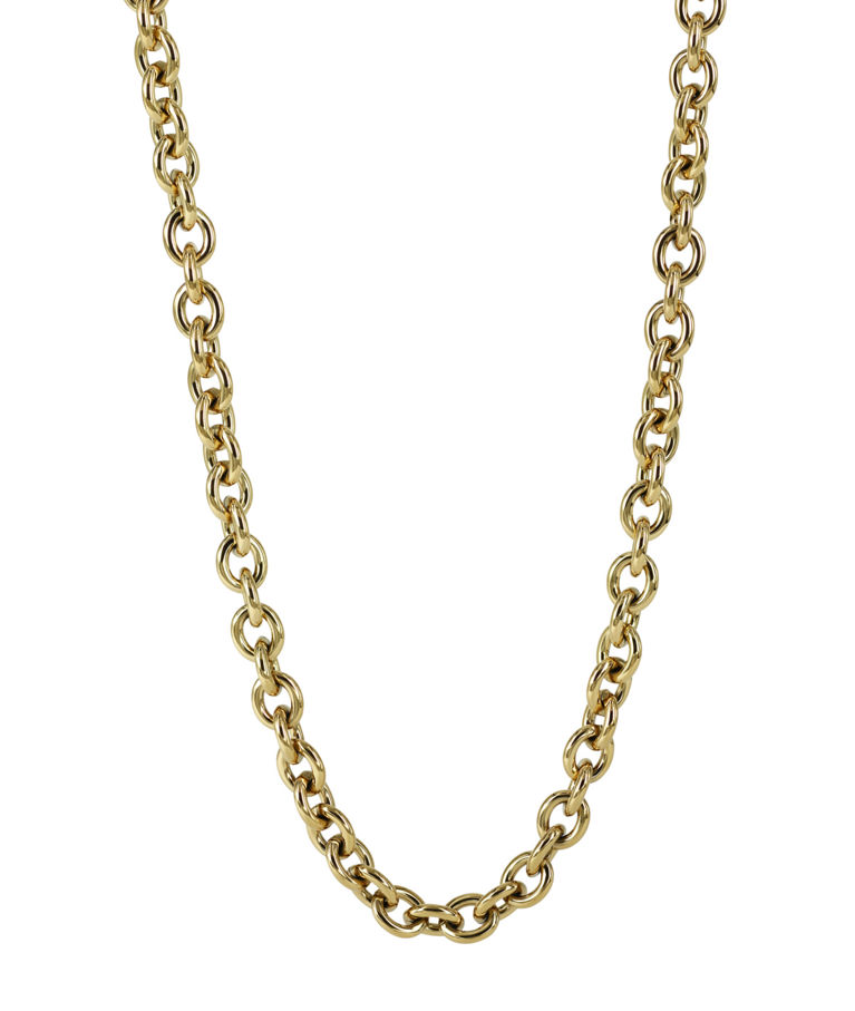 Stålhalsband Small Long gold