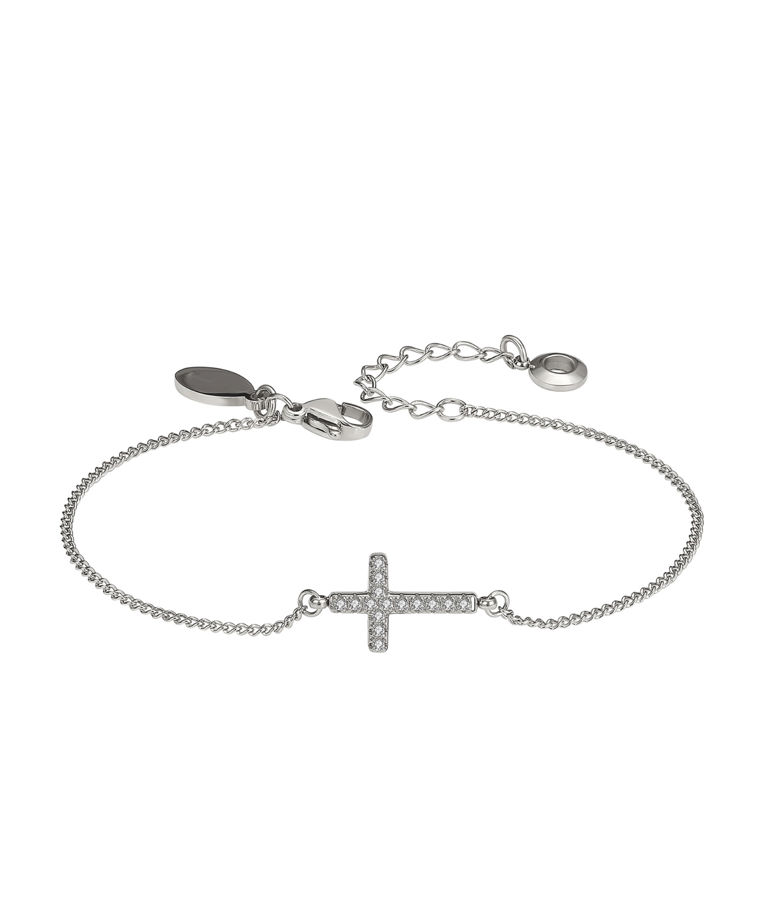 Stålarmband Cross crystal