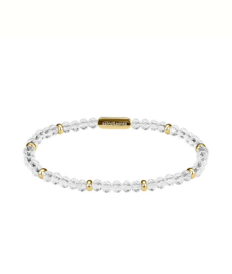 Srålarmband Selena Crystal gold.