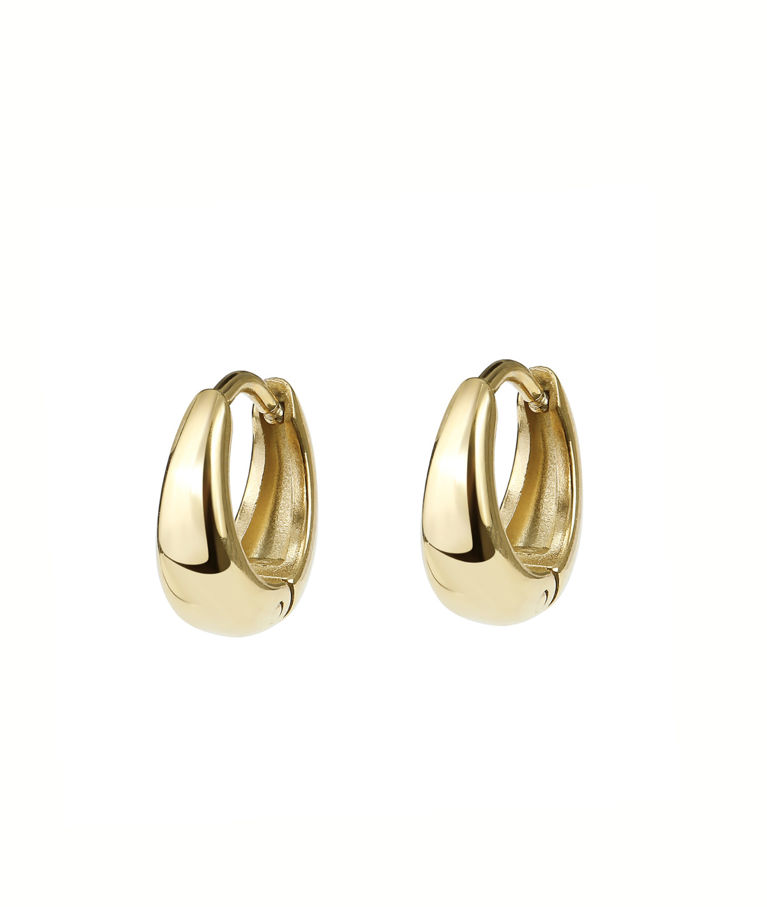 Stålörhänge Alina 12mm gold