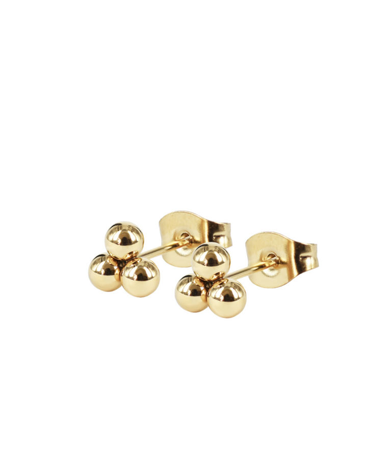 Stålörhängen Annie Dots gold
