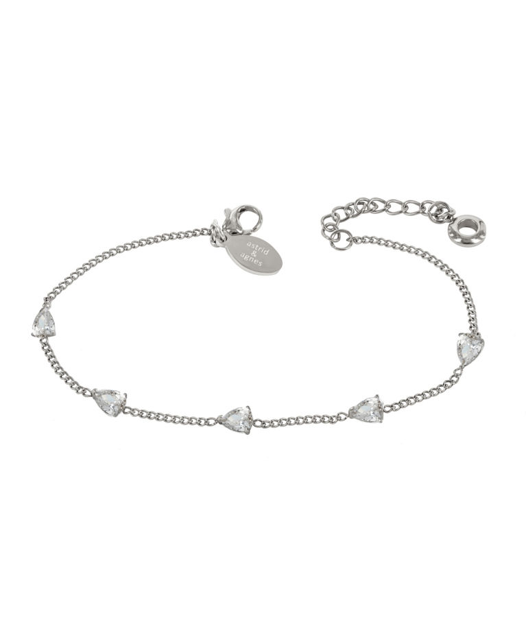 Stålarmband Drop Crystal Multi
