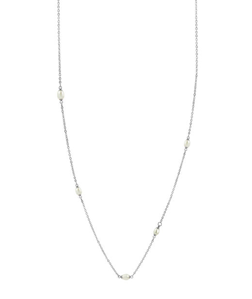 Stålhalsband Perla long