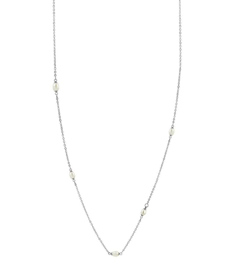 Stålhalsband Perla long