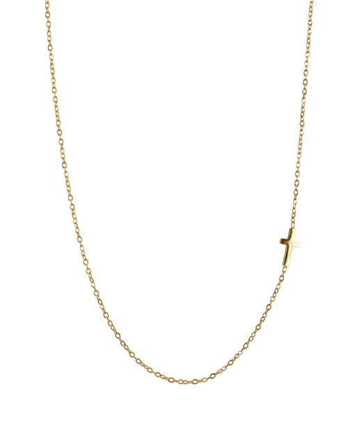 Stålhalsband CROSS Plain gold