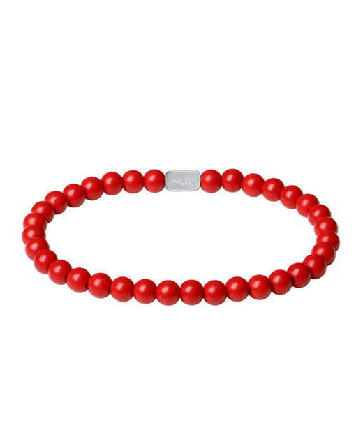 Stålarmband Morris 19,5 cm red 6mm