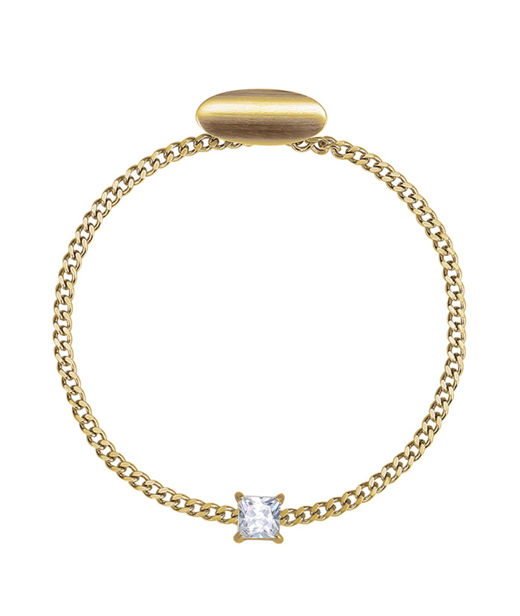 Stålslipskedja Algot crystal gold