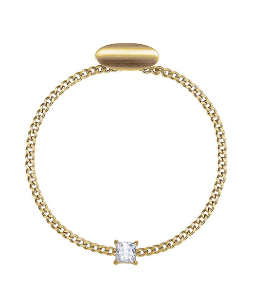 Stålslipskedja Algot crystal gold