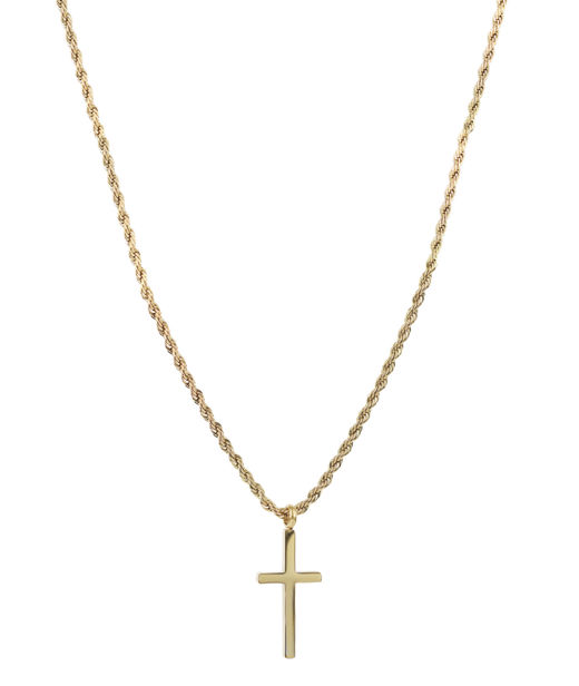 Stålhalsband Terry cross gold