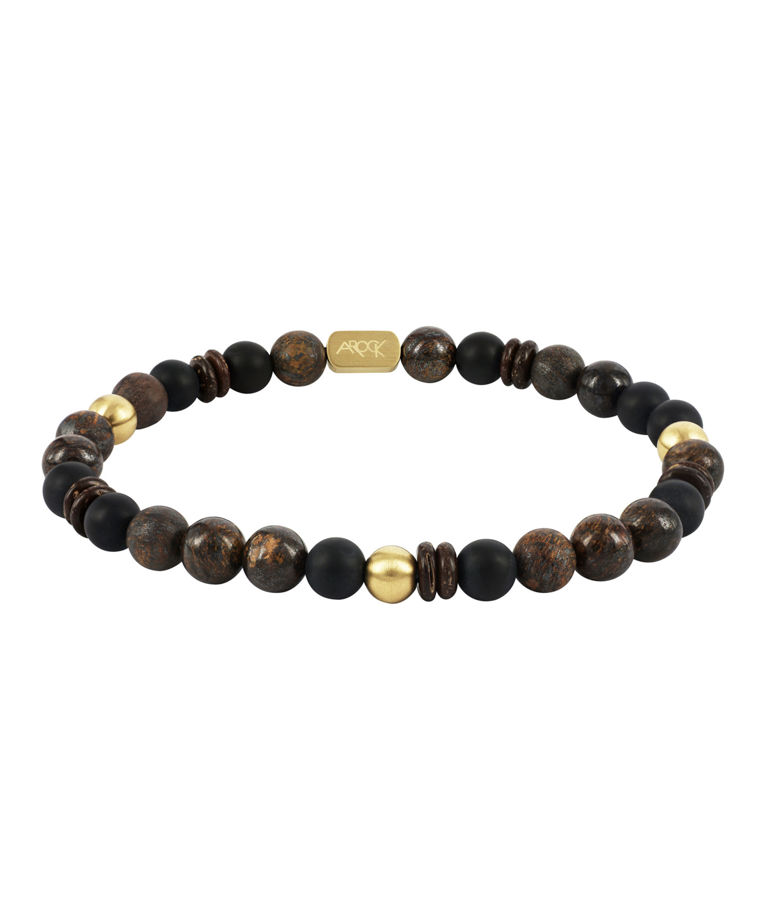 Stålarmband Eddie Brown/Black/Gold