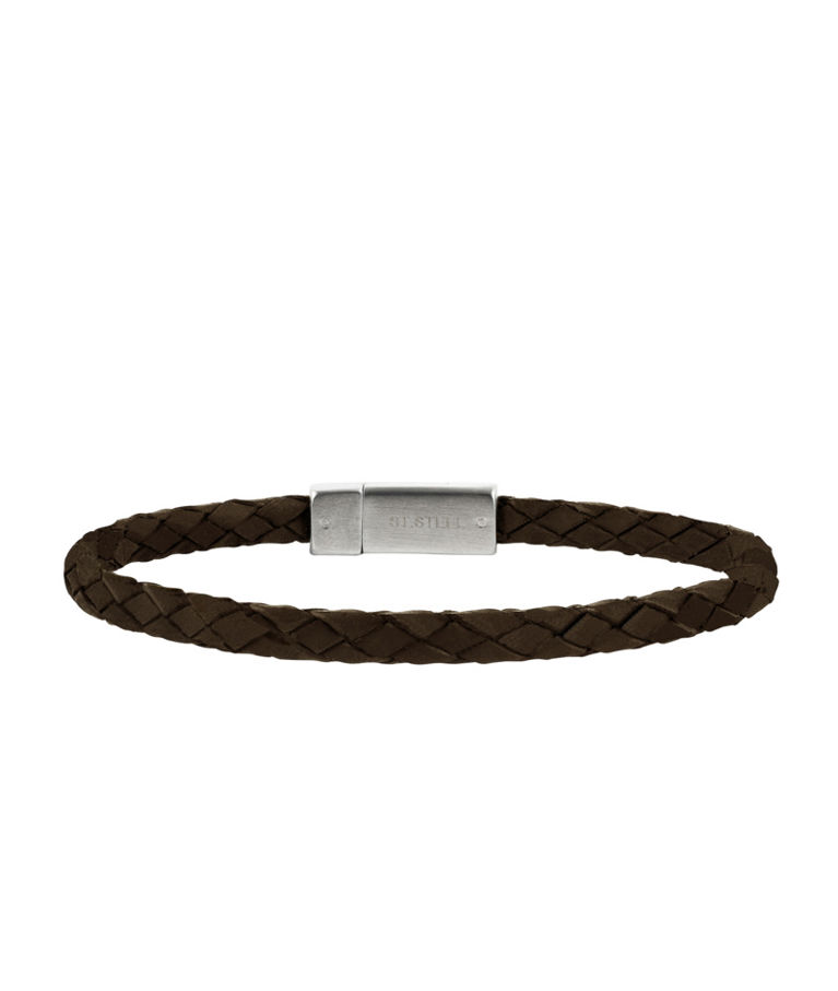 Stålarmband MASON 22cm Brun