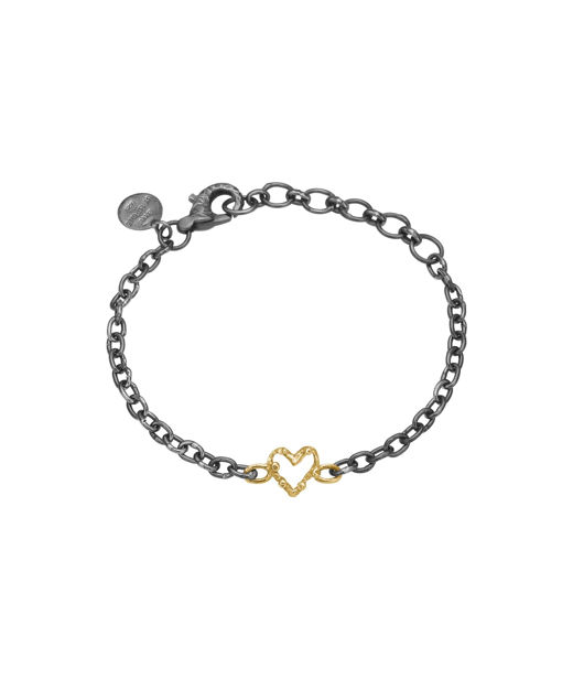 Silverarmband Zenith Open Heart 14k detalj