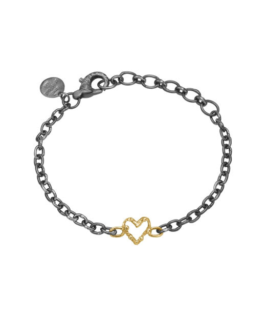 Silverarmband Zenith Open Heart 14k detalj