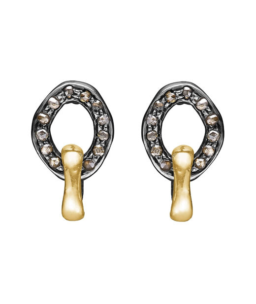 Silverörhänge Onassis Duo Golden 0,26ct rosenslip.dia