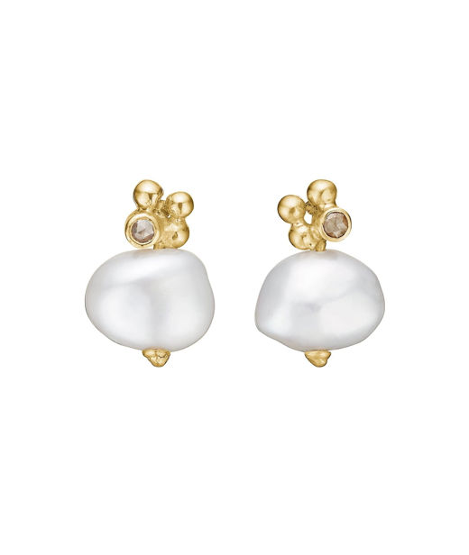 14k guldörhängen Zenith FW Keshi 0,05R rosenslipade diam.