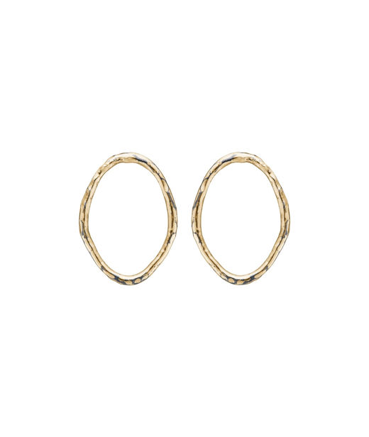 Silverörhängen Onassis Oval Plain 18k