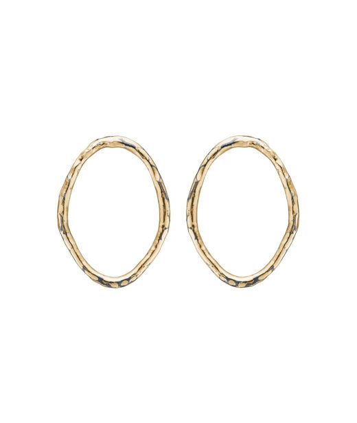 Silverörhängen Onassis Oval Plain 18k
