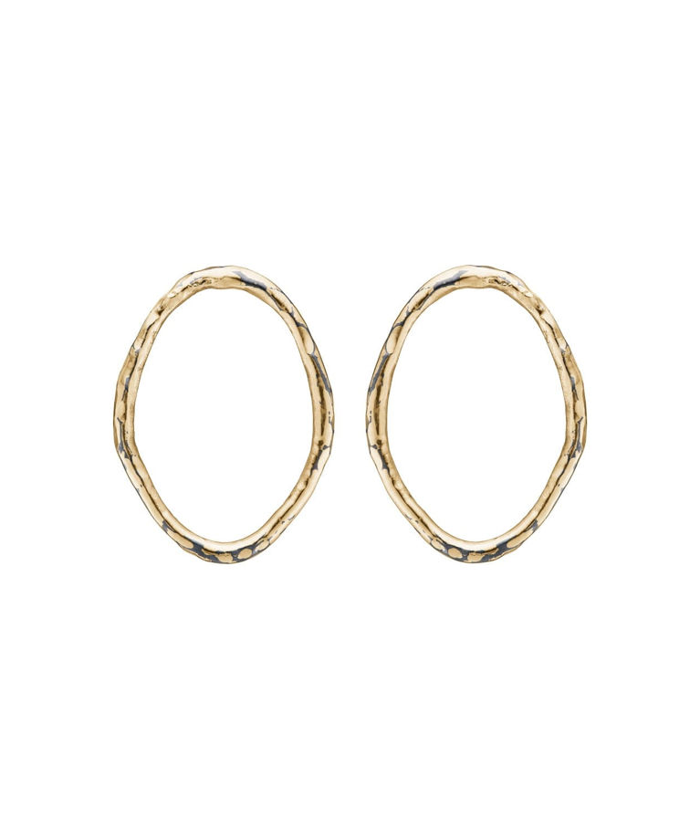 Silverörhängen Onassis Oval Plain 18k