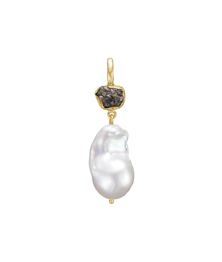 Silverhänge Ponte Baroque Pearl 12-14mm tot. 2ct rå dia. 14k