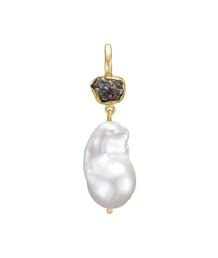Silverhänge Ponte Baroque Pearl 12-14mm tot. 2ct rå dia. 14k
