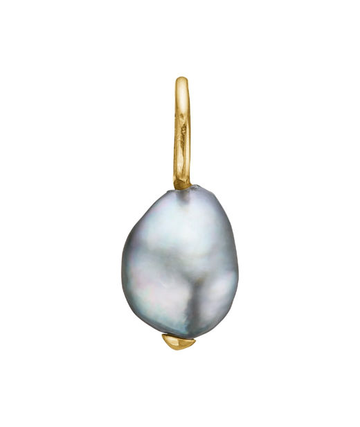 14k gg hänge Vivid Grey Keshi