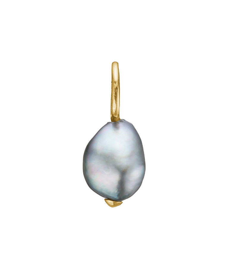 14k gg hänge Vivid Grey Keshi