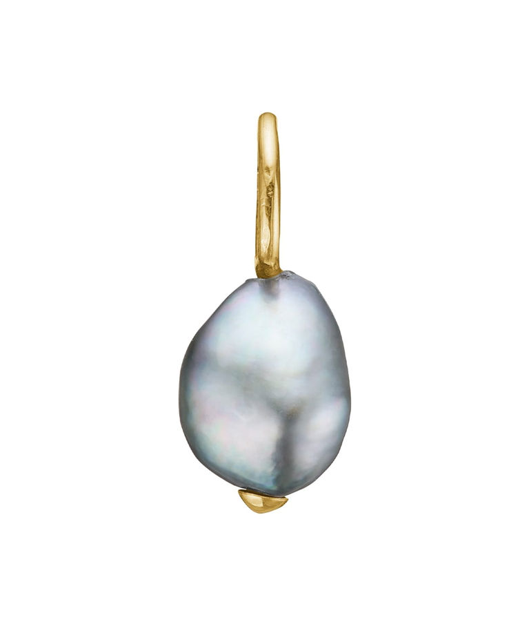 14k gg hänge Vivid Grey Keshi
