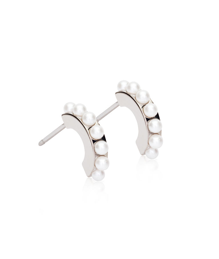 Titanörhänge Pendant Pearl Curved 10mm