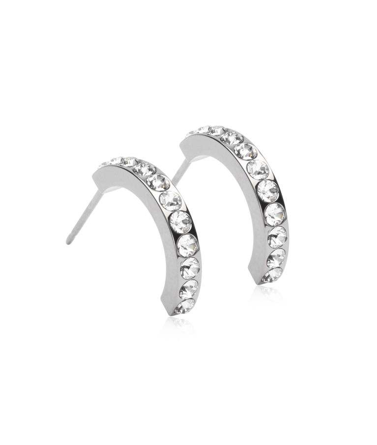 Titanörhängenn Pendant Brilliance Curved 15mm Chrystal