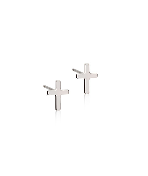 Titanörhänge Plain Cross 8mm