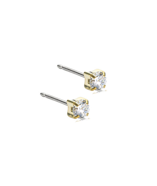 Titanörhängen Tiffany 4mm gold