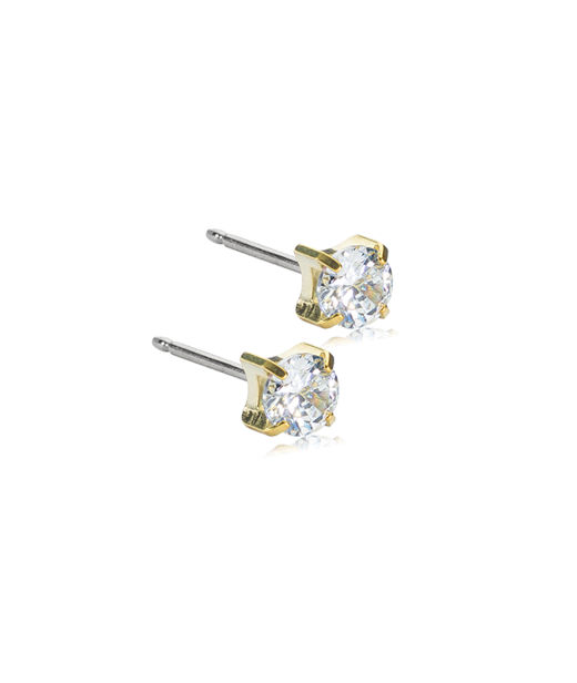 Titanörhängen Tiffany 5mm gold