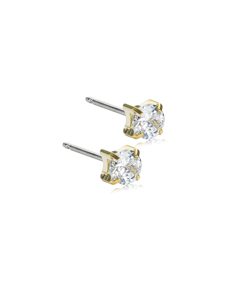 Titanörhängen Tiffany 5mm gold
