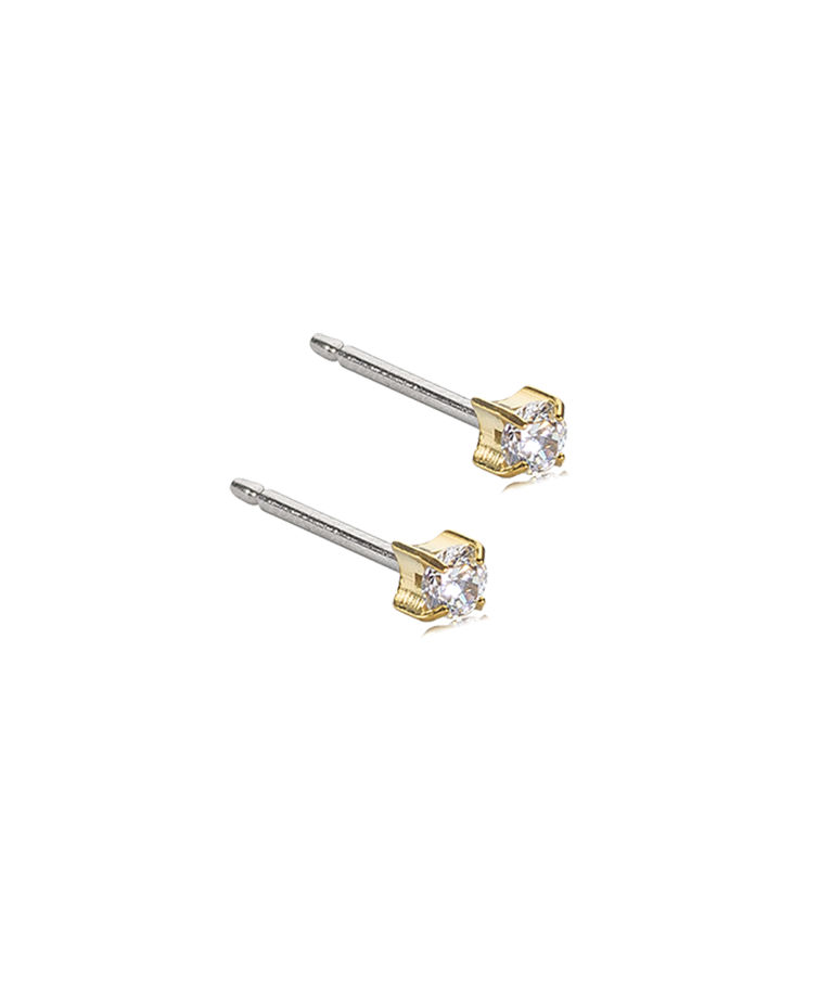 Titanörhänge Tiffany 3mm cz gold