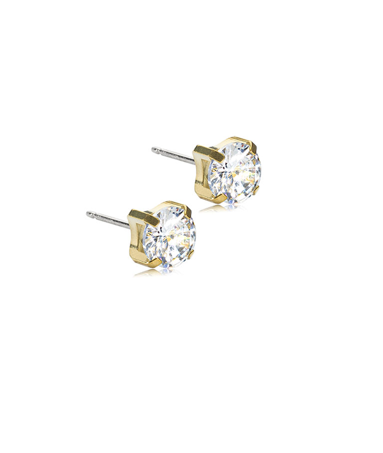 Titanörhängen Tiffany 7mm gold