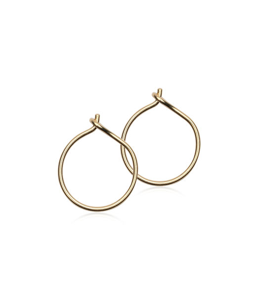 Titanörhängen Ear Ring 12 mm gold