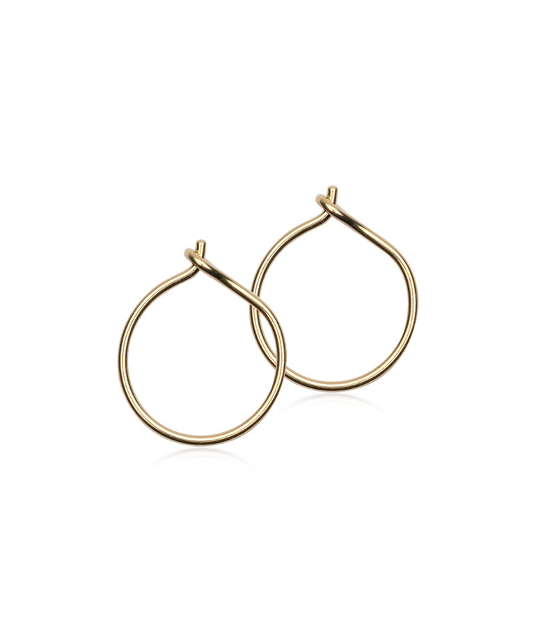 Titanörhängen Ear Ring 12 mm gold
