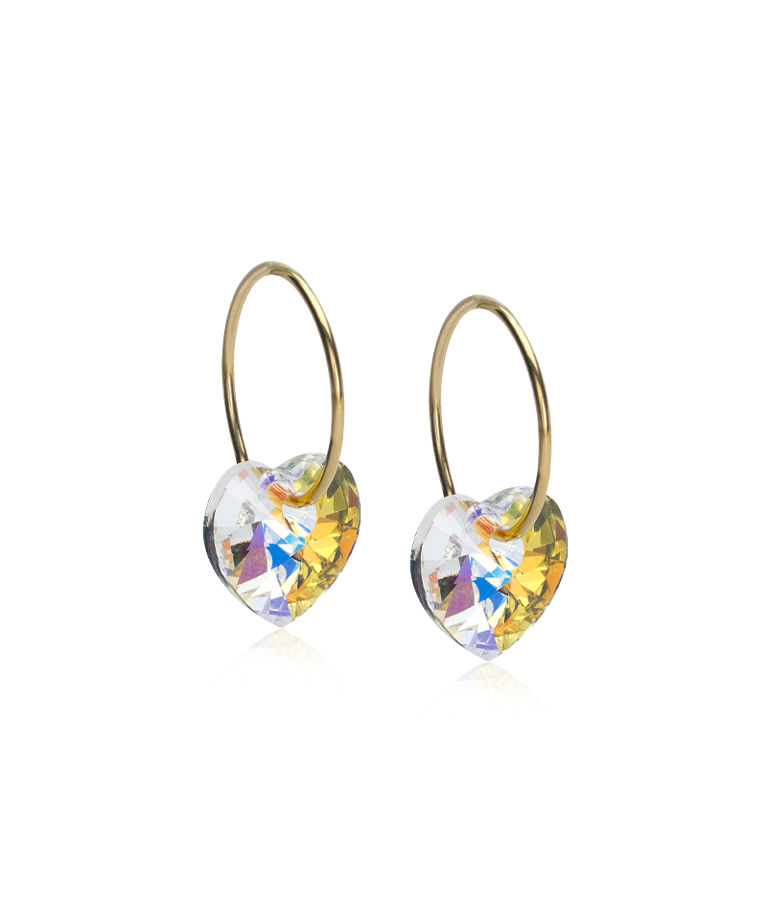 Titanörhänge Ear Ring 14 mm, Pendant Heart gold