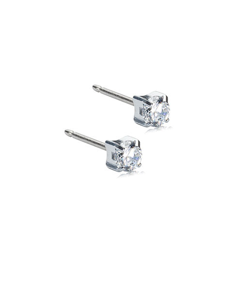 Titanörhängen Tiffany 4mm silver