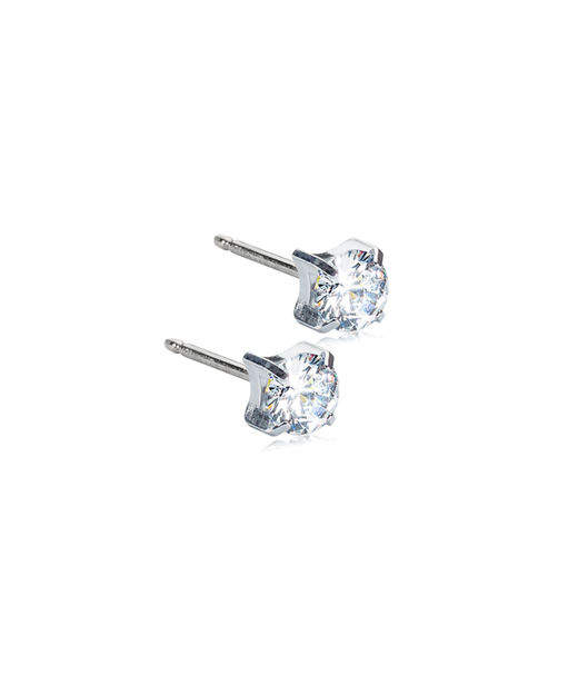 Titanörhängen Tiffany 5mm silver