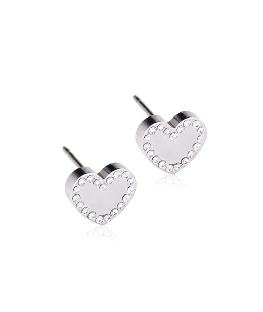 Titanörhänge Brilliance Sweetheart Crystal 8mm