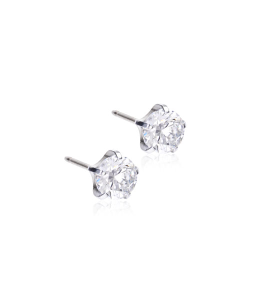 Titanörhänge Tiffany Precious 6mm vit cz