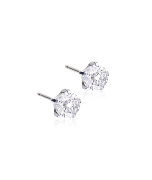 Titanörhänge Tiffany Precious 6mm vit cz